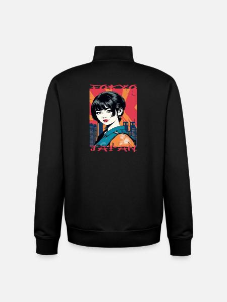 Tokyo Japan - Unisex Organic Zip Sweatshirt by Stanley/Stella - black