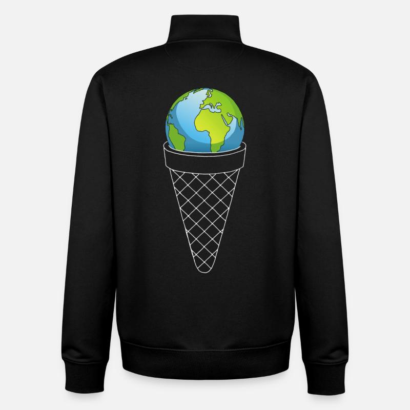 Eis vom Planeten Erde - Unisex Organic Zip Sweatshirt von Stanley/Stella - Schwarz