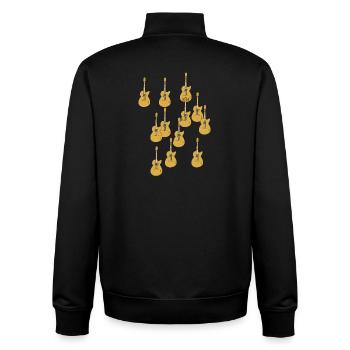 gitarren session - Unisex Organic Zip Sweatshirt von Stanley/Stella - Schwarz - Hinten - AI Model Male 185 light (185cm)
