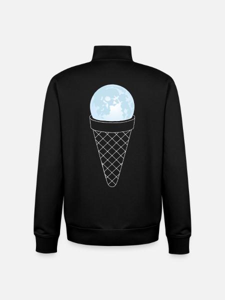 Lune et crème glacée - Unisex Organic Zip Sweatshirt by Stanley/Stella - black