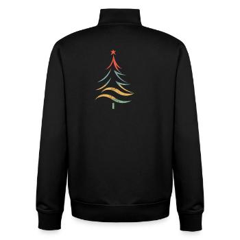 Colorful Christmas Tree Brush Strokes - Unisex Organic Zip Sweatshirt by Stanley/Stella - black - Back - AI Model Male 185 light (185cm)