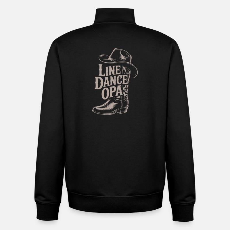 Line Dance Opas Western Boot - Unisex Organic Zip Sweatshirt von Stanley/Stella - Schwarz