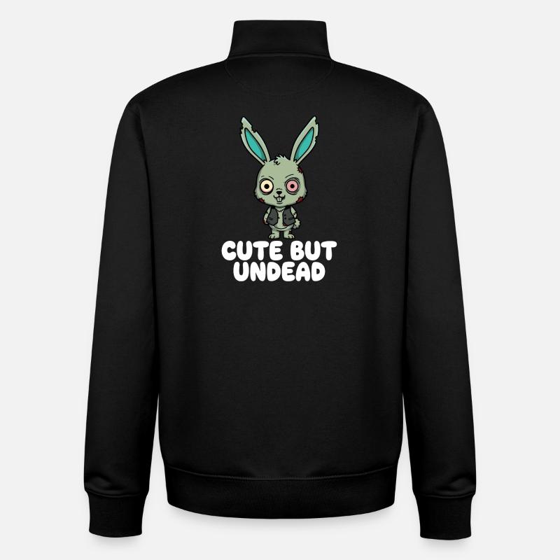 Süßer ZombieHase – Cutest Dead - Unisex Organic Zip Sweatshirt von Stanley/Stella - Schwarz