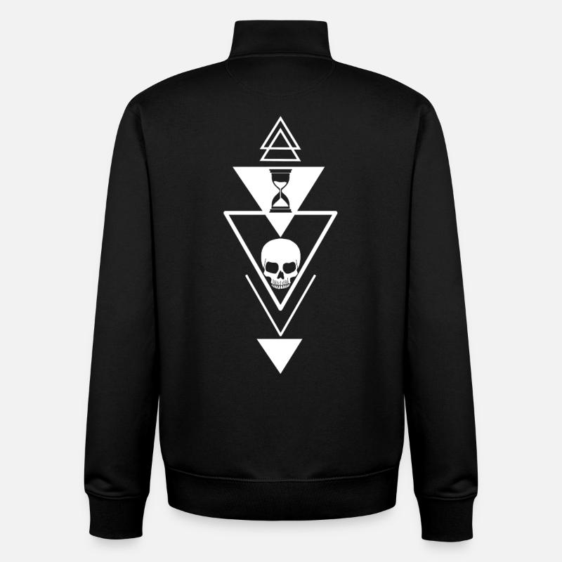 Le temps qui passe - Sweat zippé unisexe en coton bio Stanley/Stella - noir