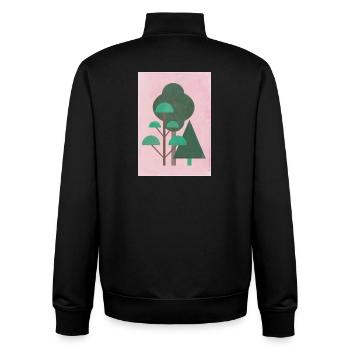 Wald - Unisex Organic Zip Sweatshirt von Stanley/Stella - Schwarz - Hinten - AI Model Male 185 light (185cm)