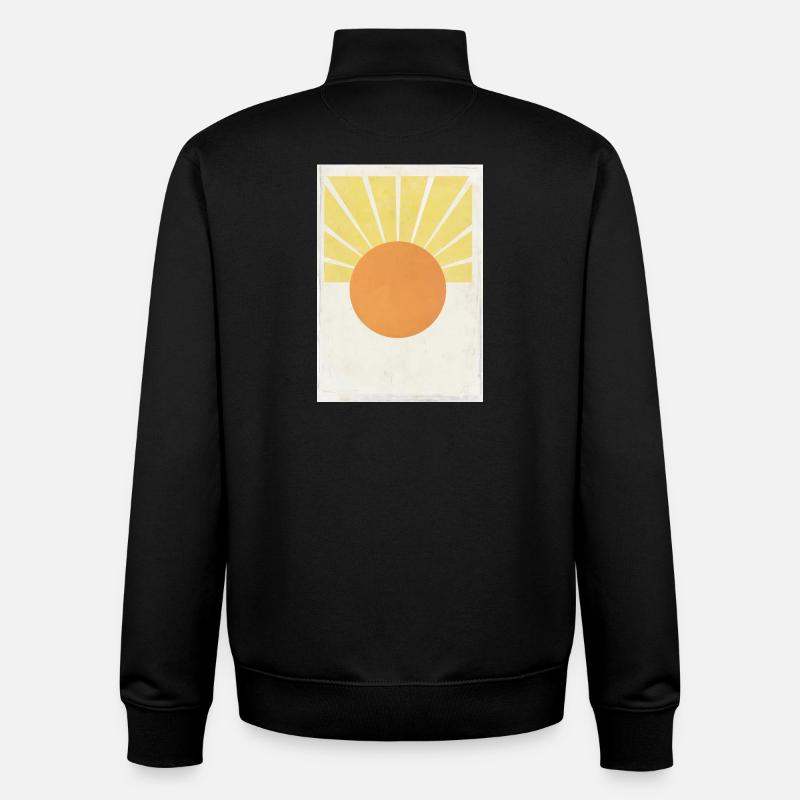 Soleil - Sweat zippé unisexe en coton bio Stanley/Stella - noir