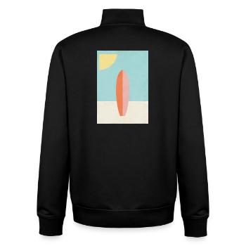 Brandung - Unisex Organic Zip Sweatshirt von Stanley/Stella - Schwarz - Hinten - AI Model Male 185 light (185cm)