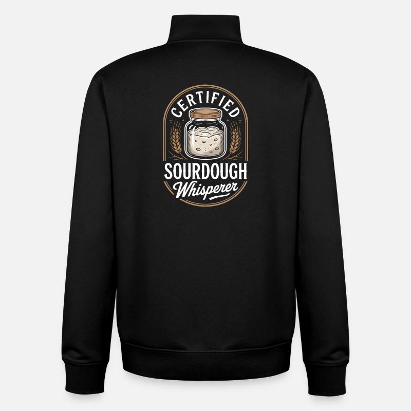 Zertifizierter Sauerteigflüsterer - Unisex Organic Zip Sweatshirt von Stanley/Stella - Schwarz