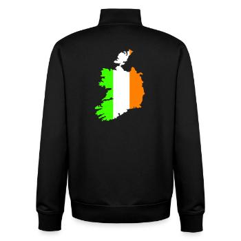 Ireland Country - Unisex Organic Zip Sweatshirt by Stanley/Stella - black - Back - AI Model Male 185 light (185cm)