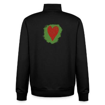 Herz im Aquarellstil - Unisex Organic Zip Sweatshirt von Stanley/Stella - Schwarz - Hinten - AI Model Male 185 light (185cm)