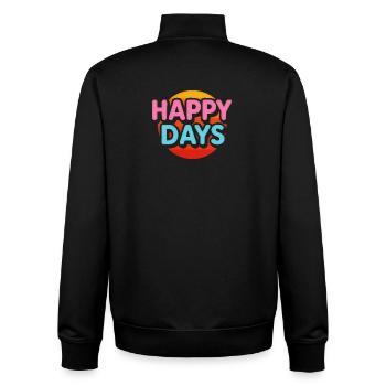 Célébration de la vie, design coloré - Sweat zippé unisexe en coton bio Stanley/Stella - noir - Dos - AI Model Male 185 light (185cm)
