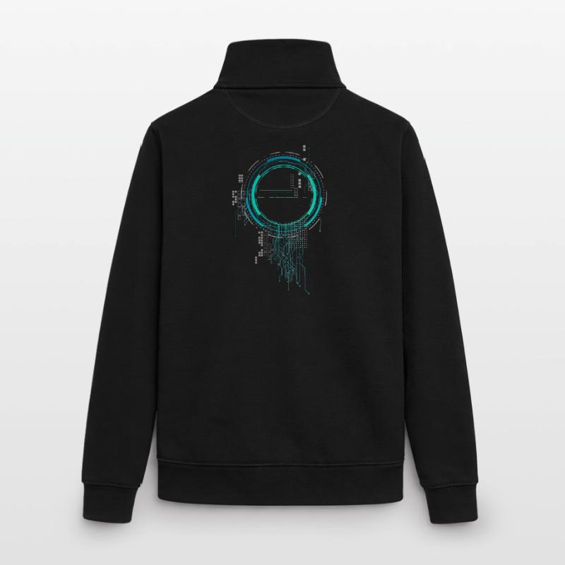 cpu pc nerd spaceship sci-fi core board lol cod Unisex Organic Zip Sweatshirt by Stanley/Stella