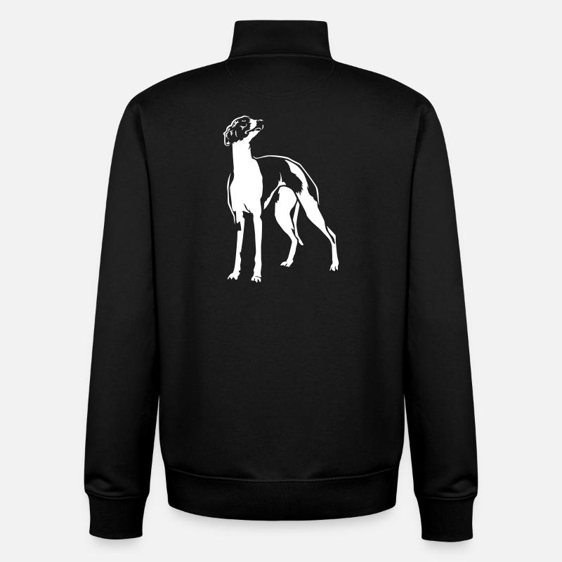 Whippet - Unisex Organic Zip Sweatshirt von Stanley/Stella - Schwarz
