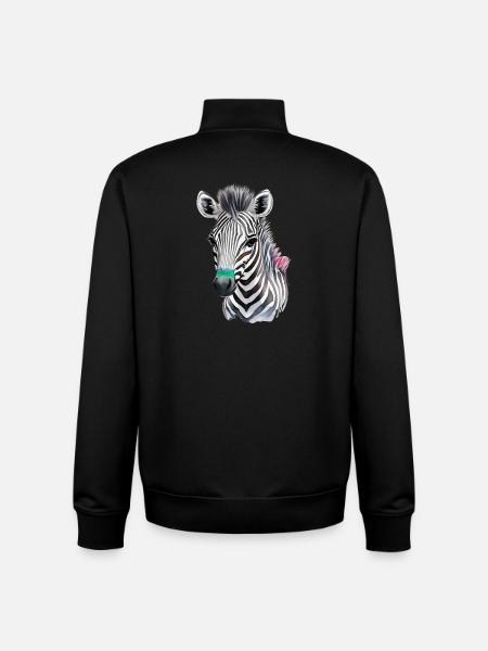 Zeba foals - Unisex Organic Zip Sweatshirt by Stanley/Stella - black