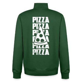 Slice of pizza - Unisex Organic Zip Sweatshirt by Stanley/Stella - bottle green - Back - AI Model Male 185 dark (185cm)