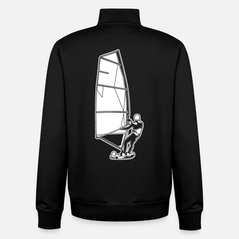 Windsurfer - Unisex Organic Zip Sweatshirt von Stanley/Stella - Schwarz