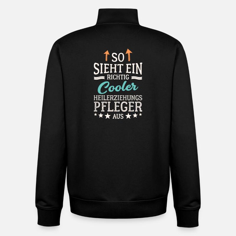 So sieht ein cooler Heilerziehungspfleger aus - Unisex Organic Zip Sweatshirt von Stanley/Stella - Schwarz