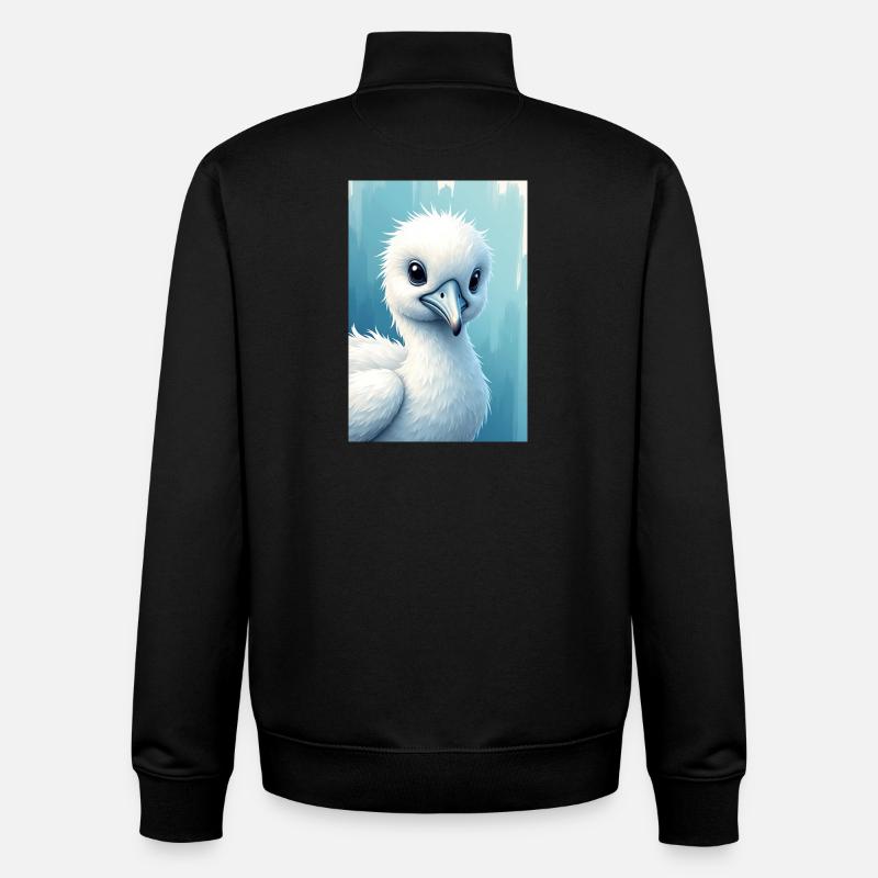 Albatros - Sweat zippé unisexe en coton bio Stanley/Stella - noir