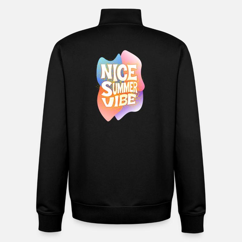 Nice summer vibe - Unisex Organic Zip Sweatshirt von Stanley/Stella - Schwarz