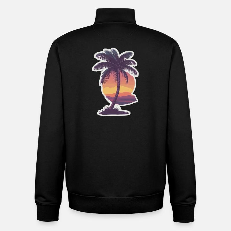 Palme - Unisex Organic Zip Sweatshirt von Stanley/Stella - Schwarz