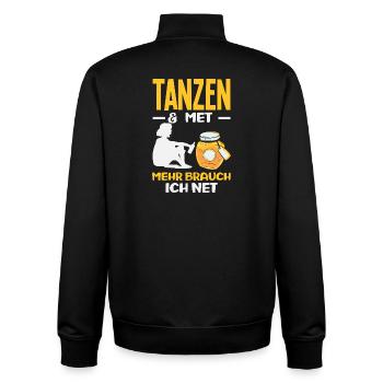 Tanzen - Unisex Organic Zip Sweatshirt von Stanley/Stella - Schwarz - Hinten - AI Model Male 185 light (185cm)