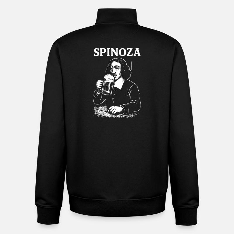 Philosophe de la bière Spinoza - Sweat zippé unisexe en coton bio Stanley/Stella - noir