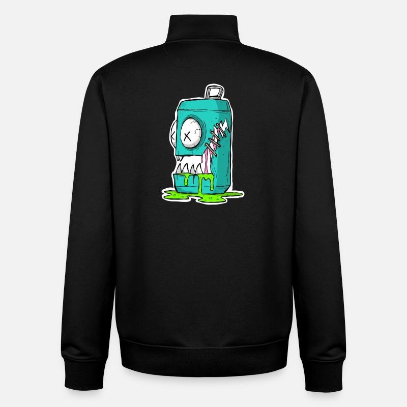 Monster Box Bande dessinée - Sweat zippé unisexe en coton bio Stanley/Stella - noir