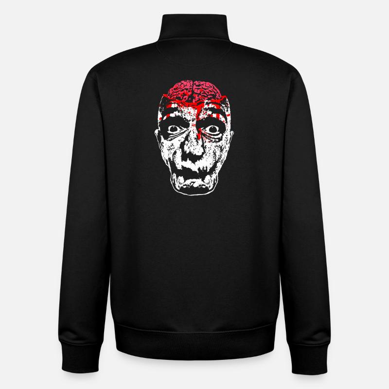 Blutiges Zombie-Gesicht - Unisex Organic Zip Sweatshirt von Stanley/Stella - Schwarz