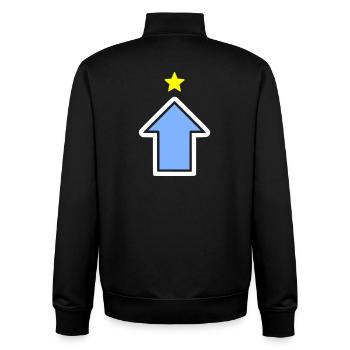 Puissance de Puissance Étoile de Flèche Étoile de Jeu de Niveau - Sweat zippé unisexe en coton bio Stanley/Stella - noir - Dos - AI Model Male 185 light (185cm)