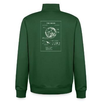 Carte Lunaire Modèle Lunaire - Sweat zippé unisexe en coton bio Stanley/Stella - vert bouteille - Dos - AI Model Male 185 dark (185cm)