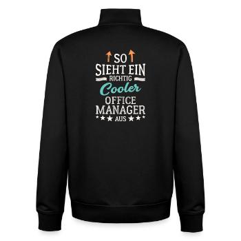 Cool Office Manager Team Leadership Office - Sweat zippé unisexe en coton bio Stanley/Stella - noir - Dos - AI Model Male 185 light (185cm)