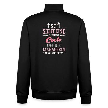 Cool Office Manager Team Leadership Office - Unisex Organic Zip Sweatshirt by Stanley/Stella - black - Back - AI Model Male 185 light (185cm)