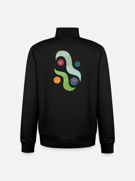 Yoga design_46 - Unisex Organic Zip Sweatshirt by Stanley/Stella - black
