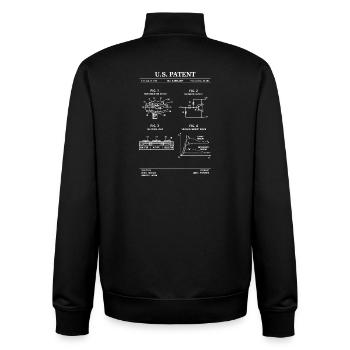 Plan de brevet du schéma de circuit - Sweat zippé unisexe en coton bio Stanley/Stella - noir - Dos - AI Model Male 185 light (185cm)