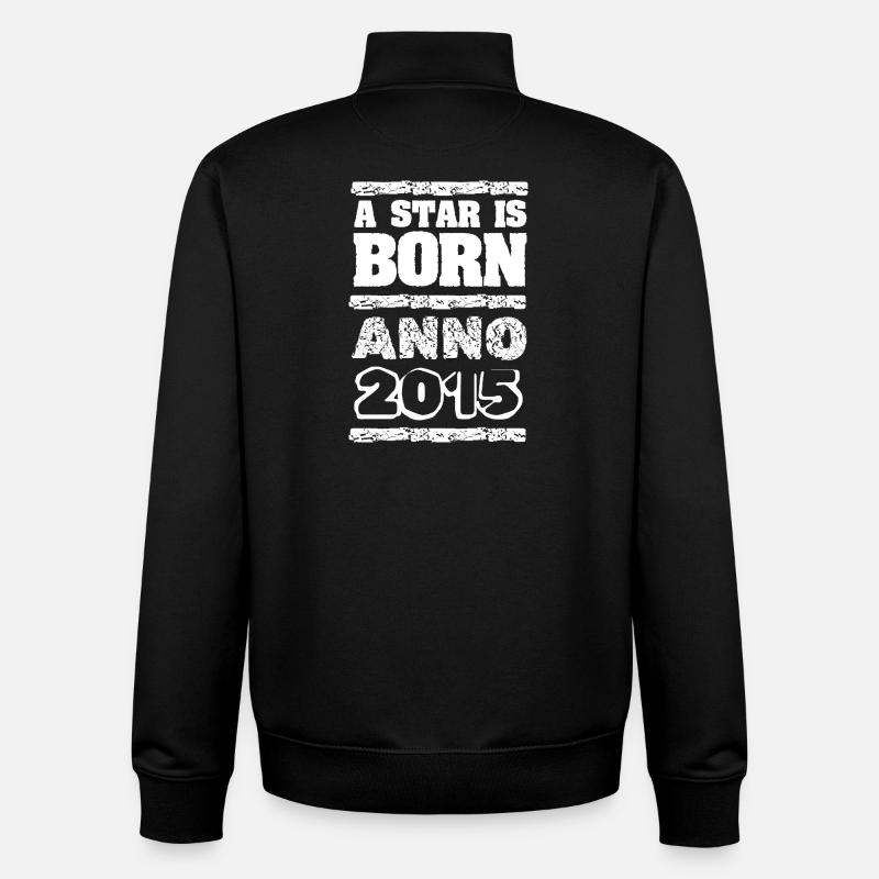 Jahr 2015 - Unisex Organic Zip Sweatshirt von Stanley/Stella - Schwarz