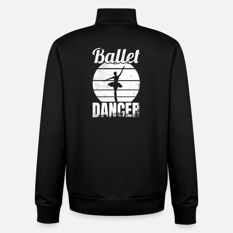 Drôle de danseuse de ballet - Sweat zippé unisexe en coton bio Stanley/Stella - noir