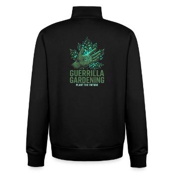 Guerrilla Gardening - Unisex Organic Zip Sweatshirt von Stanley/Stella - Schwarz - Hinten - AI Model Male 185 light (185cm)