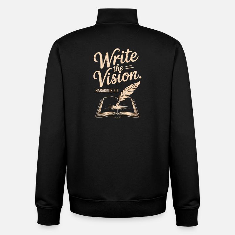 Write the Vision Habakkuk 2:2 - Unisex Organic Zip Sweatshirt by Stanley/Stella - black