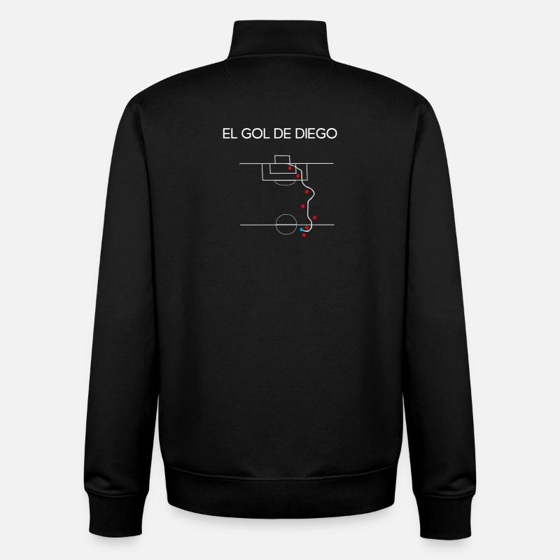 EL GOL DE DIEGO - Sweat zippé unisexe en coton bio Stanley/Stella - noir