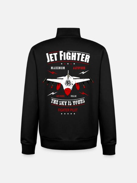 Jet pilot - Unisex Organic Zip Sweatshirt by Stanley/Stella - black