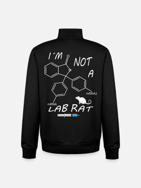 I'm not a lab rat - Unisex Organic Zip Sweatshirt by Stanley/Stella - black