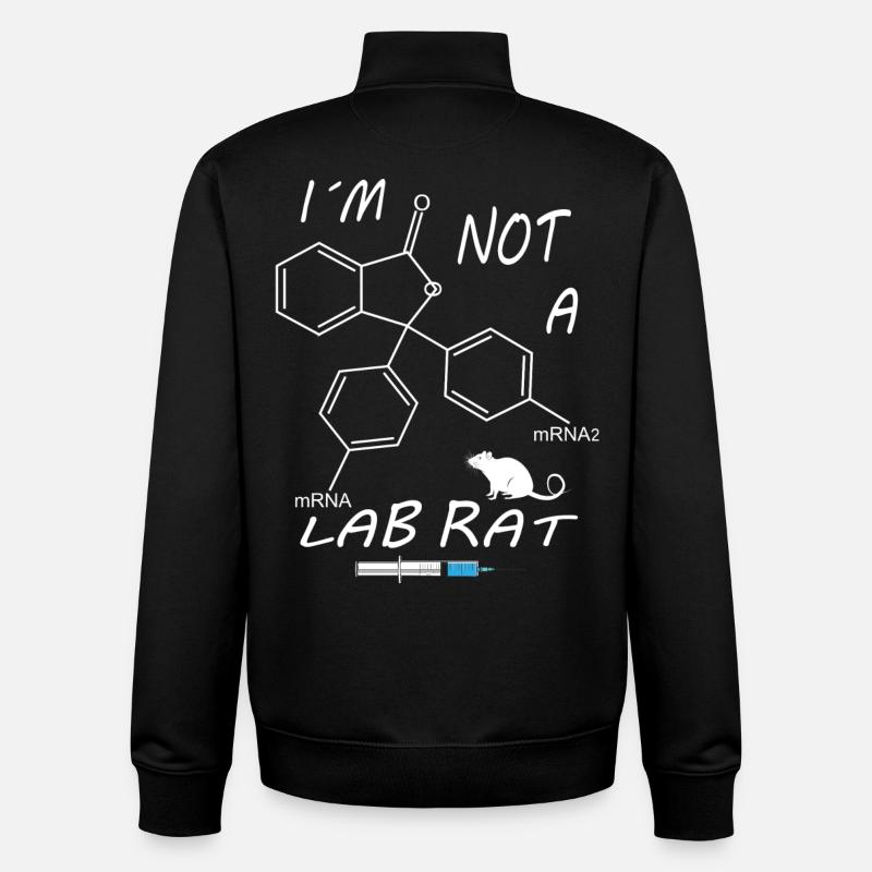 Ich bin keine Labor Ratte - Unisex Organic Zip Sweatshirt von Stanley/Stella - Schwarz