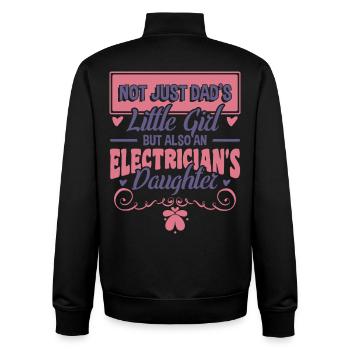 Fille électricienne - Sweat zippé unisexe en coton bio Stanley/Stella - noir - Dos - AI Model Male 185 light (185cm)