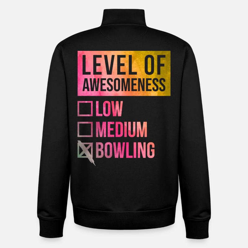 bowling - Sweat zippé unisexe en coton bio Stanley/Stella - noir