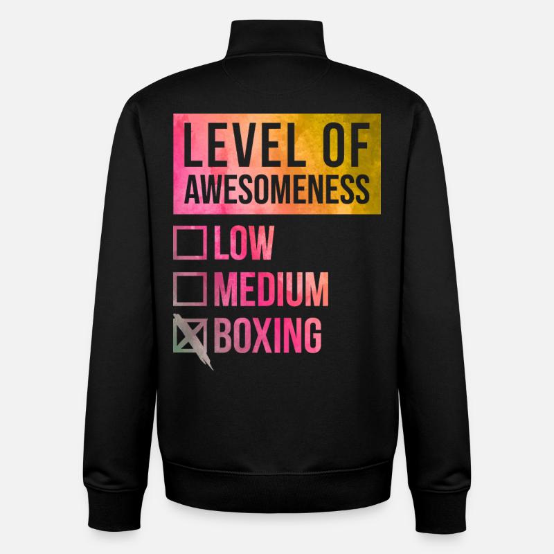 boxe - Sweat zippé unisexe en coton bio Stanley/Stella - noir