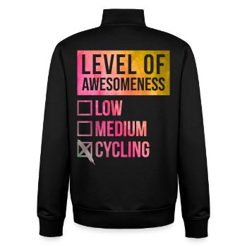 Radfahren - Unisex Organic Zip Sweatshirt von Stanley/Stella - Schwarz - Hinten - AI Model Male 185 light (185cm)