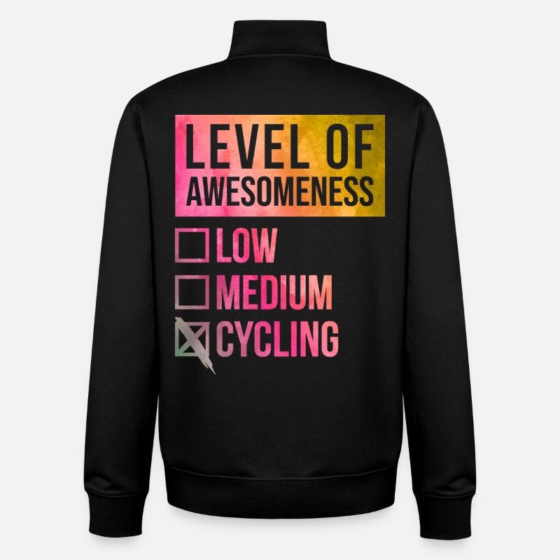 cyclisme - Sweat zippé unisexe en coton bio Stanley/Stella - noir