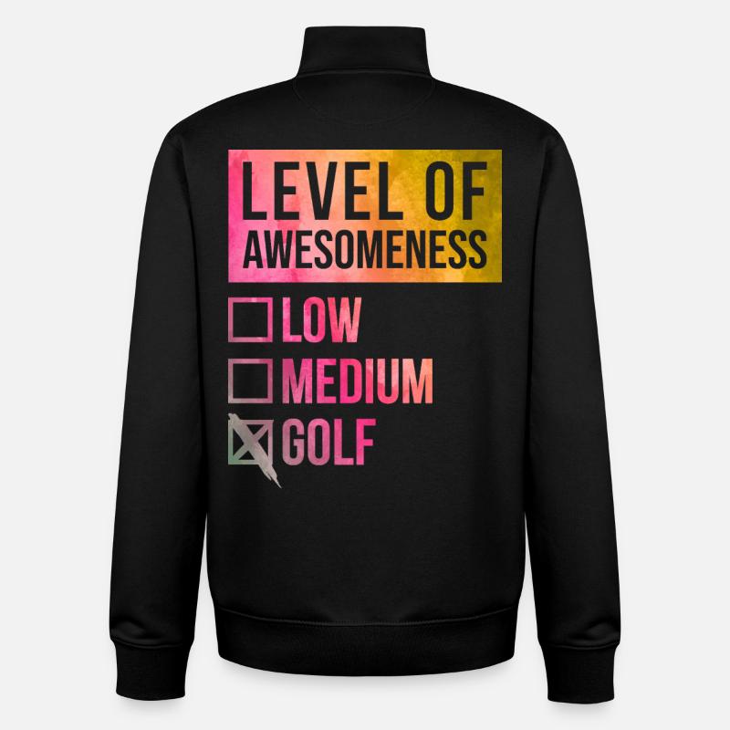 Golf - Sweat zippé unisexe en coton bio Stanley/Stella - noir