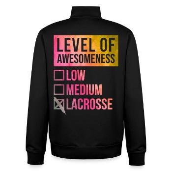Lacrosse - Unisex Organic Zip Sweatshirt von Stanley/Stella - Schwarz - Hinten - AI Model Male 185 light (185cm)