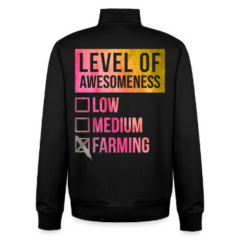 ferme - Sweat zippé unisexe en coton bio Stanley/Stella - noir - Dos - AI Model Male 185 light (185cm)